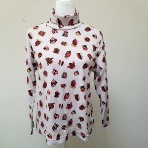 Vintage 1980s Jantzen White Turtleneck Size Large